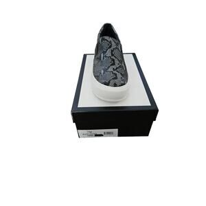 J/Slides Heidi Snake Print Leather Platform Slip-On Sneakers – Size 7M